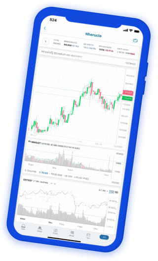 Tableau de bord en direct du portefeuille sur l'application de trading crypto Mondorelle